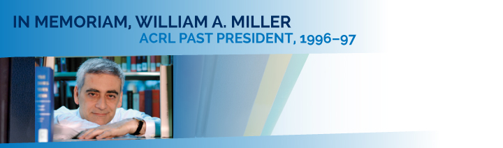 William Miller, Dean of Libraries Florida Atlantic University (1987-2014)